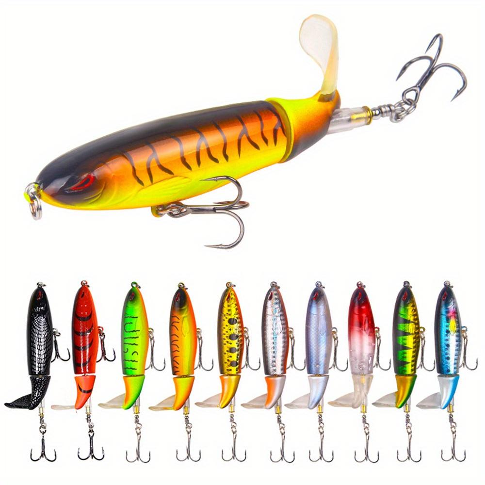 Topwater Fishing Lure Whopper Popper Artificial Bait Hard Plopper Soft Rotating Tail Fishing Tackle Fishing Bait