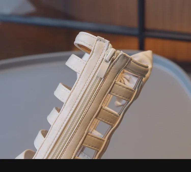 2023 Summer Fashion High-Top Roman Sandals for Girls - Stylish Princess Shoes for Older Children