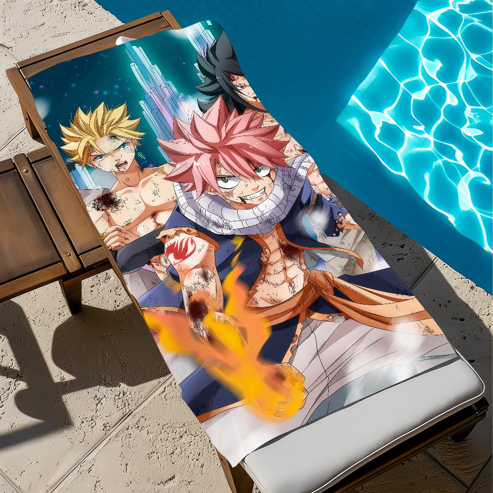 F-fairy T-tail 100 cute Towel Large Y-yEARS Quick-Drying Microfiber soft Beach Towel for Travel Fitness Sauna Bathing Camping