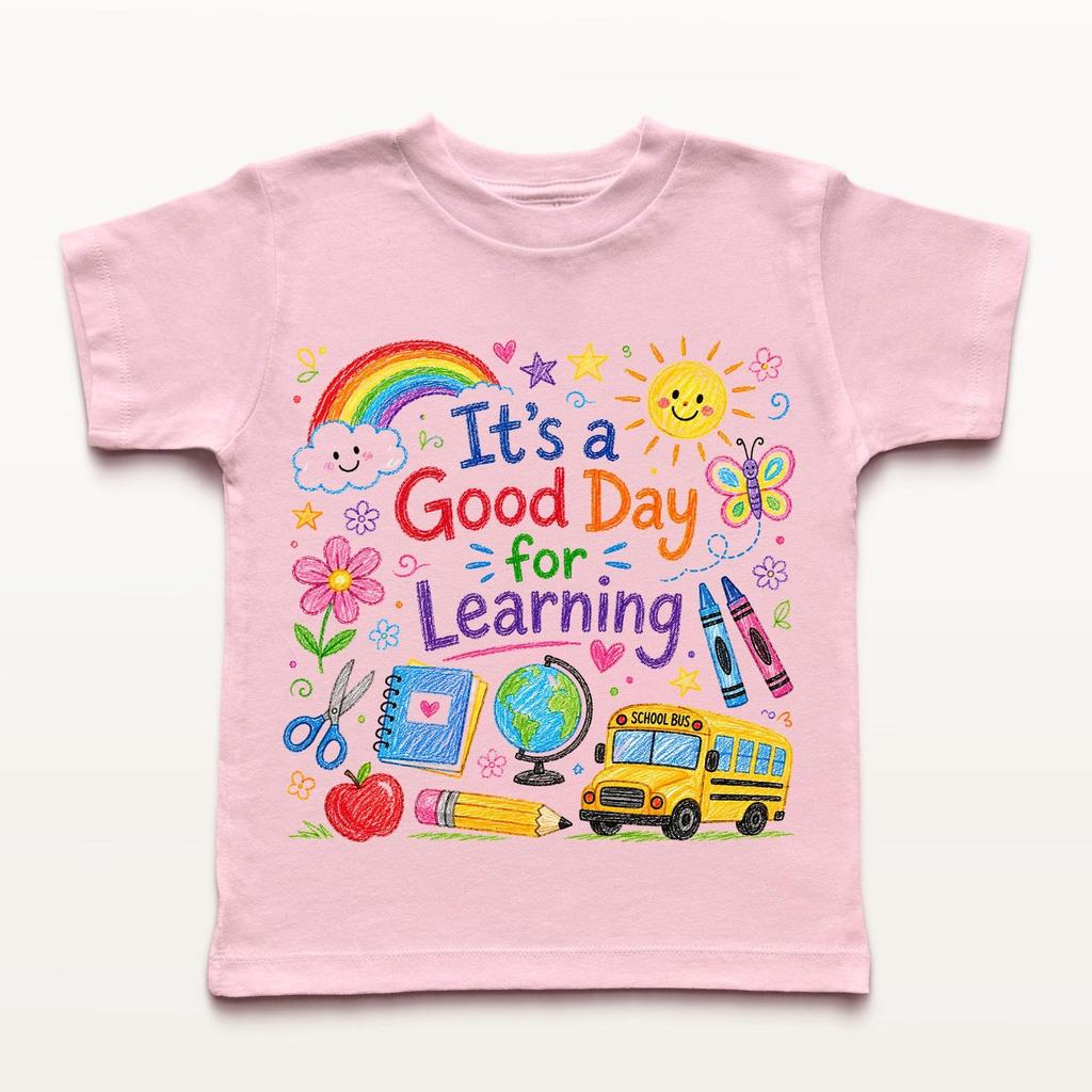It’s A Good Day For Learning Kids Shirt, Funny School Supplies T-shirt, Back To School Toddler Tee, First Day School Gift, Elementary Outfit