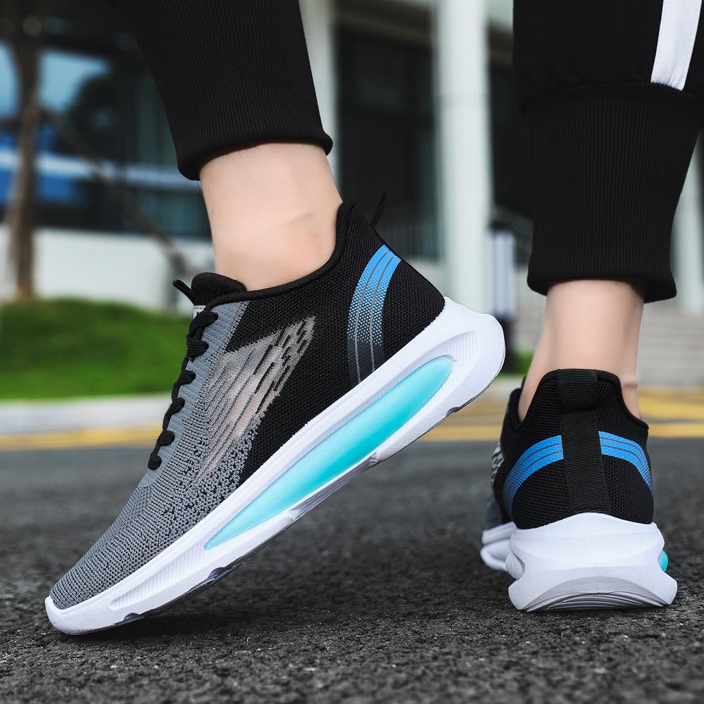 Мужская обувь весна и осень новые мужские летающие тканые дышащие повседневные спортивные трендовые универсальные студенческие беговые