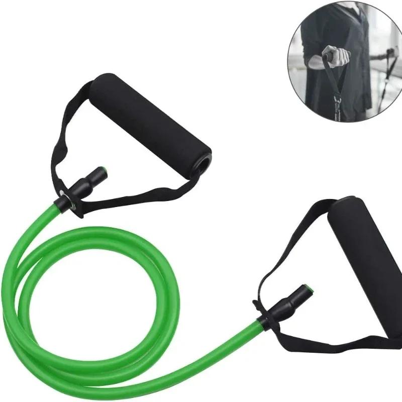 Multifunction Resistance Hot Yoga Pull Rope Bands Handles Elastic Sports Bodybuild Home Gym Workouts Muscle Training Rubber Tube