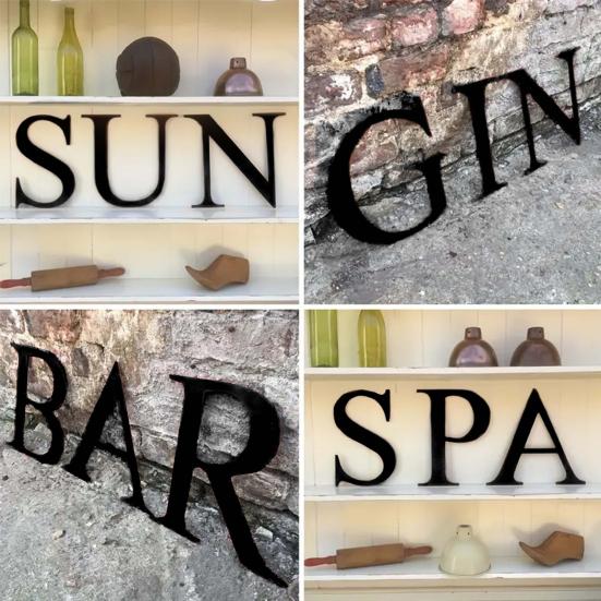 Деревянная буква знак бар магазин настенное художественное украшение DIY табличка с именем