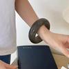 Vintage Acrylic Bangle Smudging Retro Hand Ring Unique Wide Bracelet  Decoration
