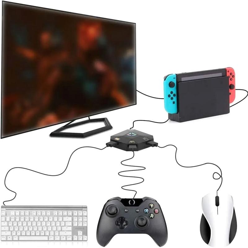Адаптер для клавиатуры и мыши USB-подключение Конвертер мыши и клавиатуры для PS4/PS3/Xbox One/Xbox 360/Nintendo Switch