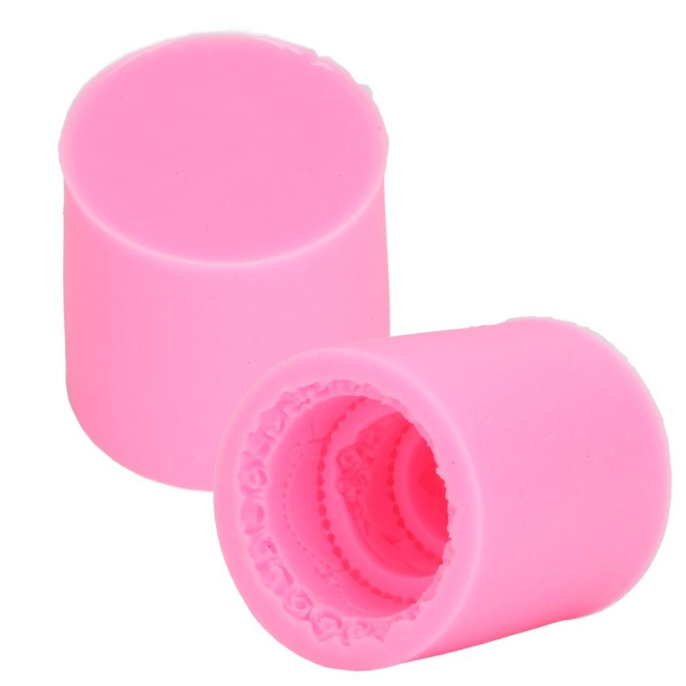 2pcs Fondant & Gum Paste Mould Pink Fondant Mould Durable Soft Fondant Silicone Non Stick Silicone Fondant Mould DIY Cake Making