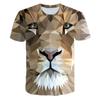 Boys Girls Tiger Lion Animals T Shirt Kids Children Tops Harajuku Tshirt Short Sleeves Summer Clothes Print Tees Child Clothing