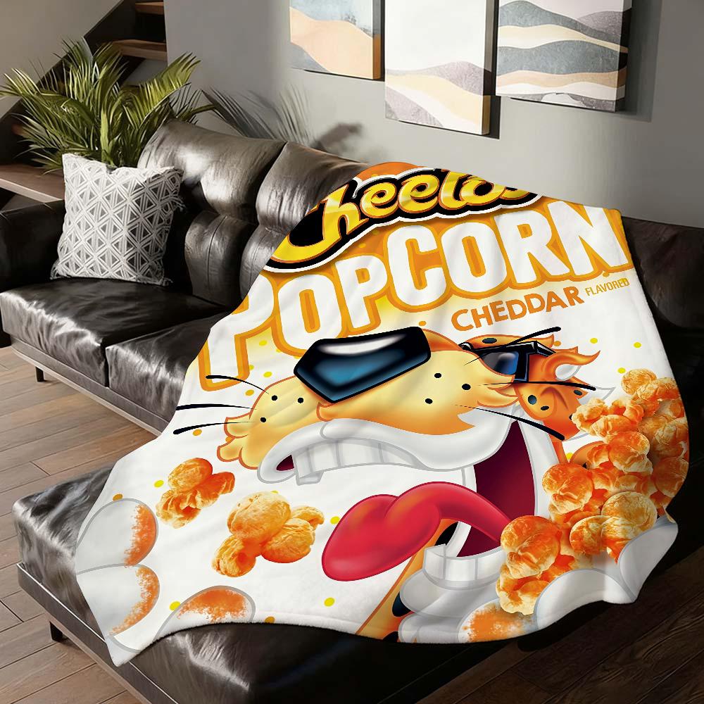 Вкусная еда C Cheetos S Плед Мягкий и приятный для кожи Для дивана кровати Дневного сна Покрывало Всесезонное Одеяло