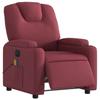 VidaXL Fauteuil de massage inclinable électrique Rouge bordeaux Tissu 3204359