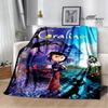 C-coraline Cartoon Printied Blanket Warm Beautiful Flannel Soft and Comfortable Blanket Home Travel Blanket Birthday Gift