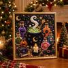 Faux Pearl Painting Kit Halloween Kit, DIY Witchcraft Art 3D Artistic Bead Mosaic Wall Craft for Adults Beginners, Handmade Holiday Decor Creative