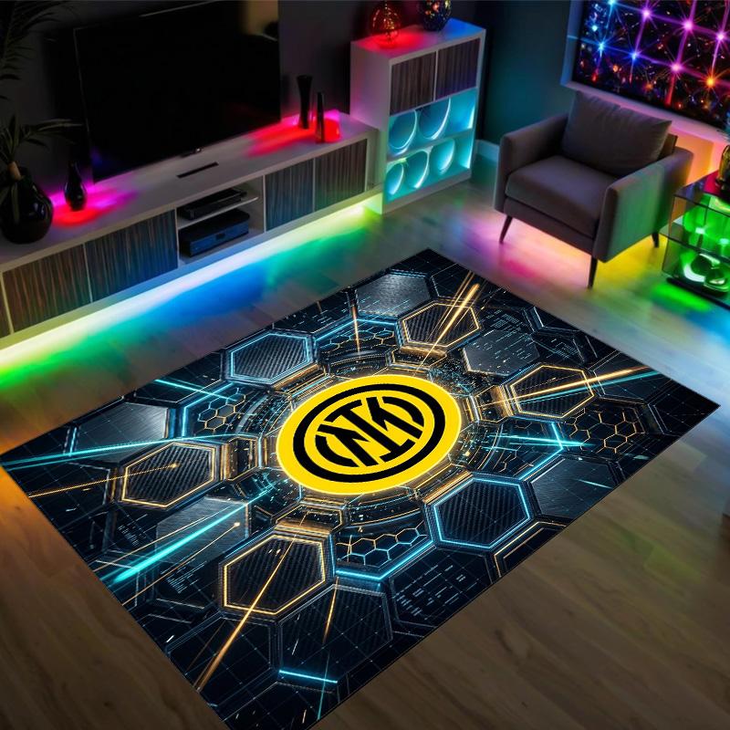 Borussia Dortmund Design Crystal Velvet Carpet Cozy Non?Slip Printed Rug For Bedroom Living Room Entrance