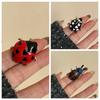 Dripping Oil Ladybird Drip Oil Ring Insect Chunky Enamel Ring Retro Painting Ring  Couple