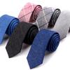 New Plaid Twill Cotton Tie: Men's Business Casual Korean Style for Weddings