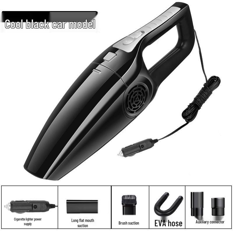 Высокомощный автомобильный пылесос 120 Вт - Для влажной и сухой уборки с сильным всасыванием и HEPA-фильтром