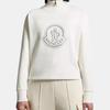 Moncler Crystal Rhinestone Pattern Round Neck Loose Sweatshirt Women sweatshirt White I20938G00053899TR033
