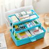Three-layer Medicine Storage Box First Aid Kit Plastic Folding Medical Chest Organizer For Makeup Stationery Storage Boxes