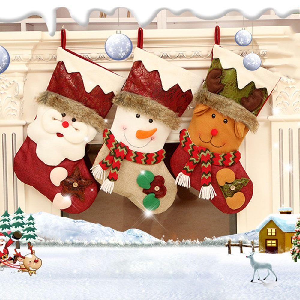 Cartoon Christmas Socks 3D Christmas Tree Ornaments  Christmas Festival Gifts