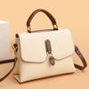2023 New Leather Bag Color Matching Car Sewn Cowhide Women's Bag Versatile One Shoulder Oblique Straddle Handbag