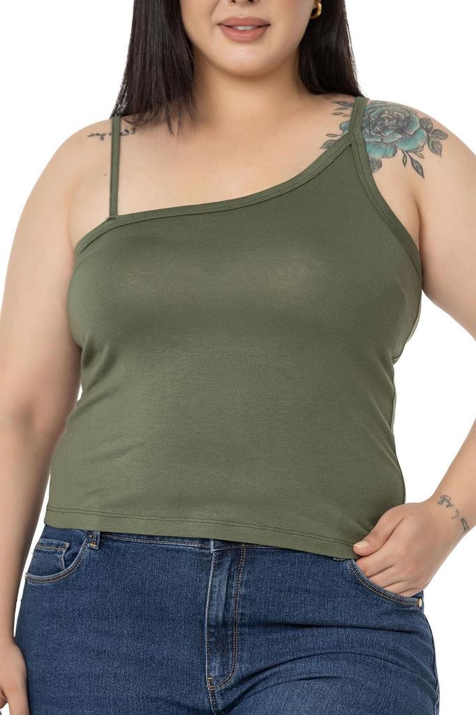 Женский стиль, боди больших размеров, асимметричный ремешок больших размеров, вискозное черное боди