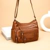 Женская сумка, многослойная сумка через плечо из мягкой кожи, сумка для матери