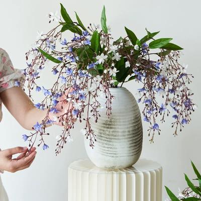 Новый искусственный подвесной цветок фиолетовый жасмин, белые цветы как настоящие, подвесное украшение для свадьбы, свадебного букета, дома, балкона