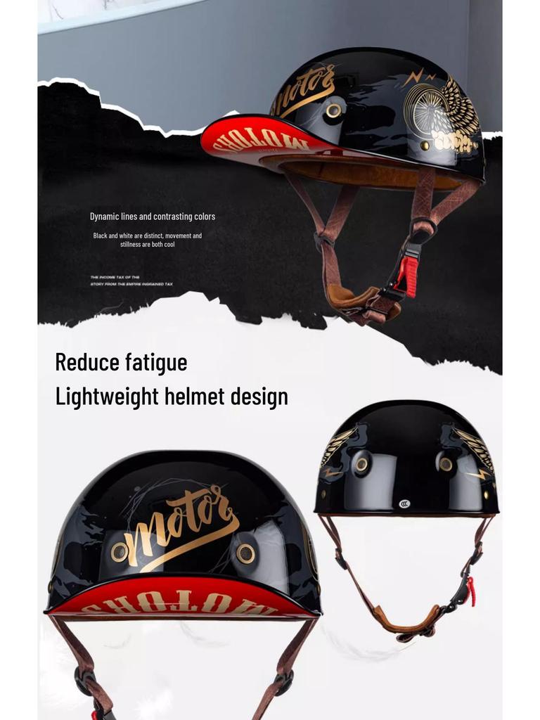 Ретро Шлем для езды на электромобиле - Унисекс, Легкий, Всесезонный