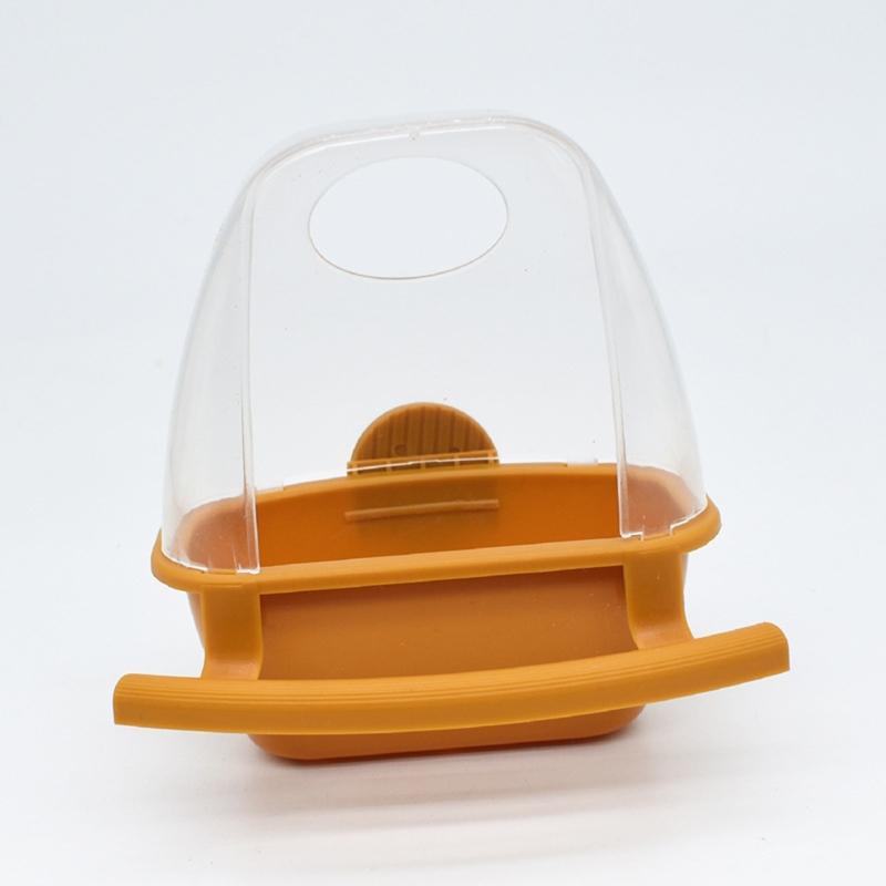 Parakeet Food Dispenser No Mess Plastic Parrot Feeder with Perch Cage Accessories for Small Bird Cockatiel Finch