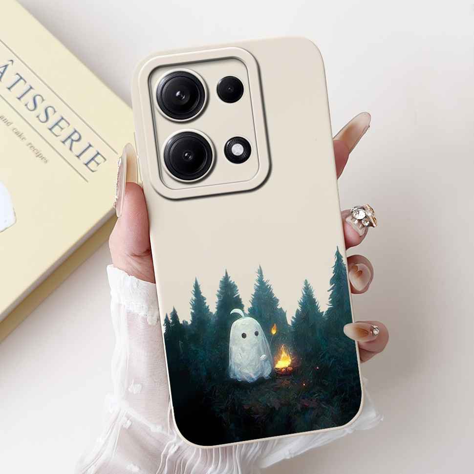 Простой силиконовый чехол для Redmi Note14s 4G Capa Милый панда кролик Ударопрочная задняя крышка для чехла телефона Xiaomi Redmi Note 14S