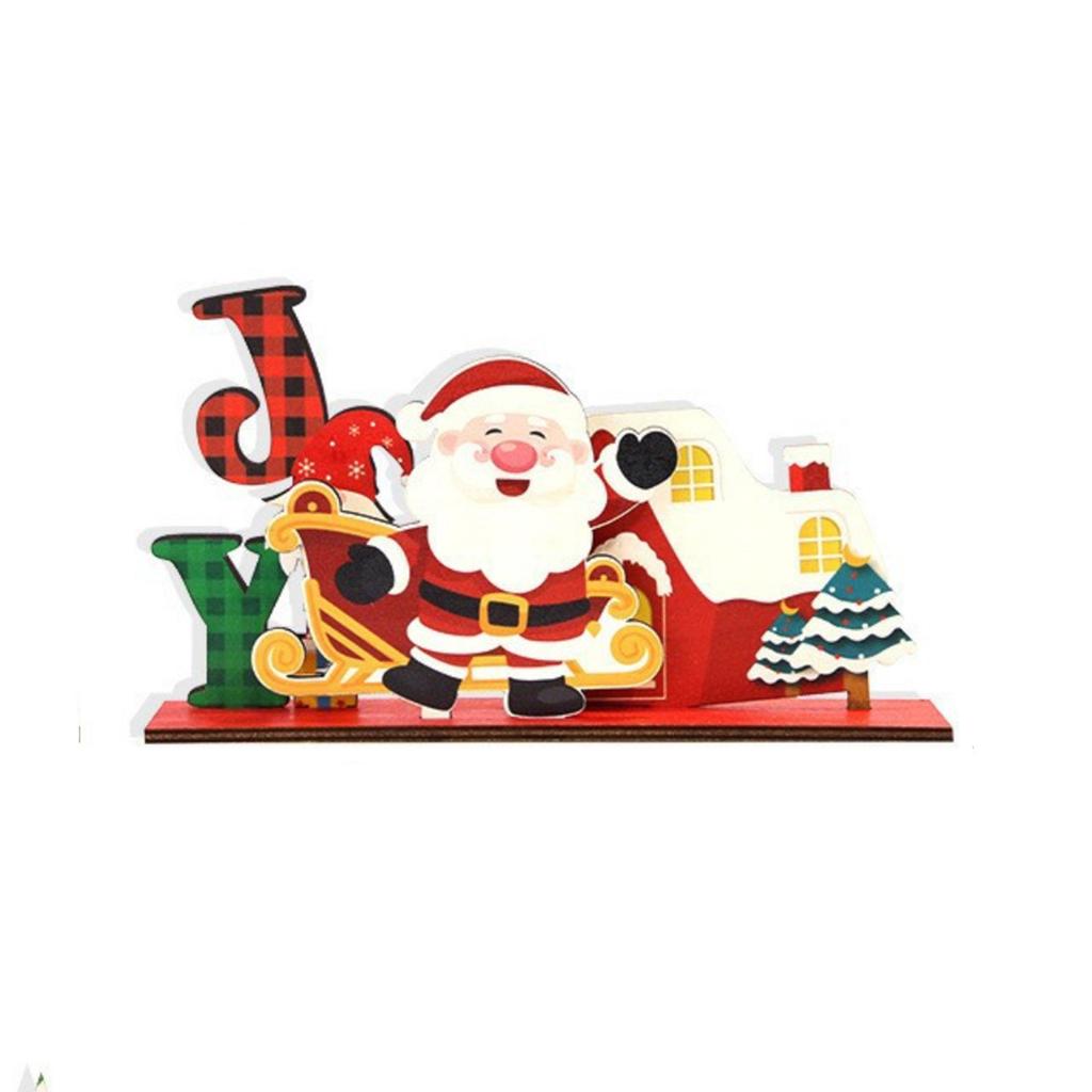 Christmas Decorations Santa Letters Wooden Ornaments Creative Desktop Layout Props