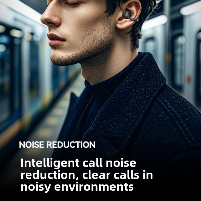 Wireless Bluetooth Headphones High-end Sound Quality with Screen Sports Clip Ear Long Wear Painless