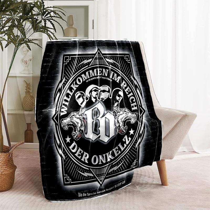1pc Blanket - Böhse Onkelz band Print Design, Lightweight Blanket for Sofa, Bed- Soft &Warm, Gift for All Seasons
