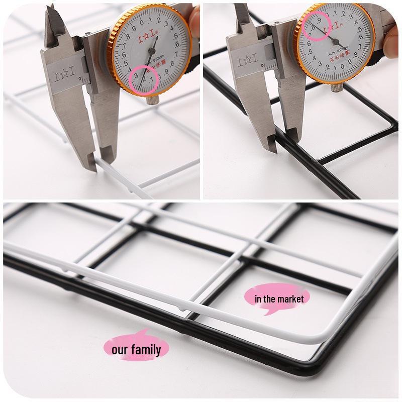 Black Iron Mesh Jewelry Photo Display Grid