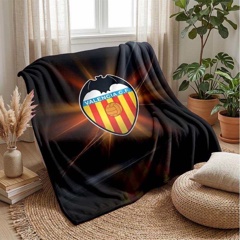 Valencia FC Soft Flannel Fleece Blanket Lightweight Cozy Warm Throw Blanket For Sofa Bed Home Decor