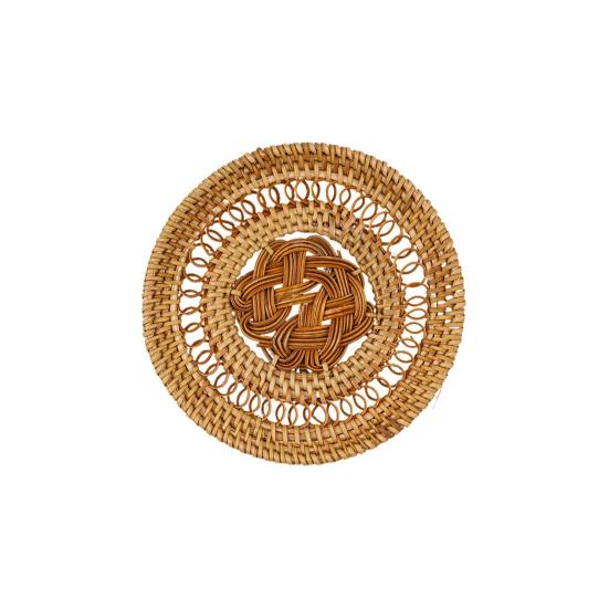 Практичный противоскользящий коврик для столовой, хороший плетеный обеденный коврик из ротанга ручной работы