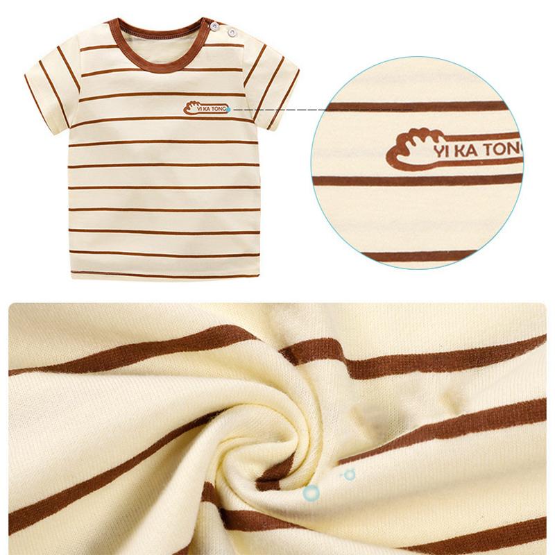 Childrens Cotton T-Shirt Summer Short Sleeve Baby Clothes Unisex Boys Girls Soft Comfortable Breathable A Class Infant Toddler Clothing