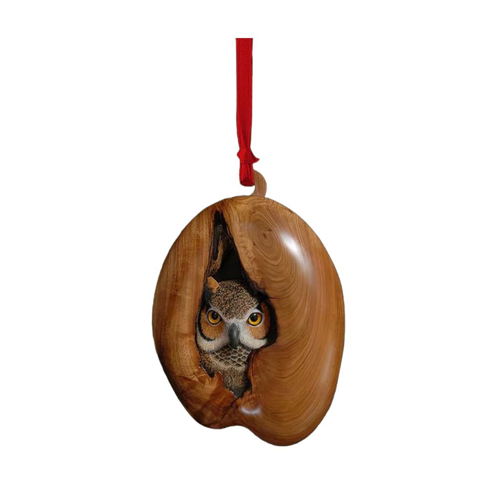 Festival Owl Styles Christmas Tree Hanging Ornament Craft of Sturdy 2D Acrylic Accessory for Home Decoration Use