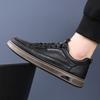 Outdoor Mens Board Shoes Fashion Casual Shoes High Quanlity Leather Work Shoes Breathable Walking Sneakers Platform Sport Shoes
