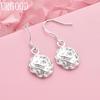 925 Sterling Silver Rose Pierced Earrings Wedding Jewelry