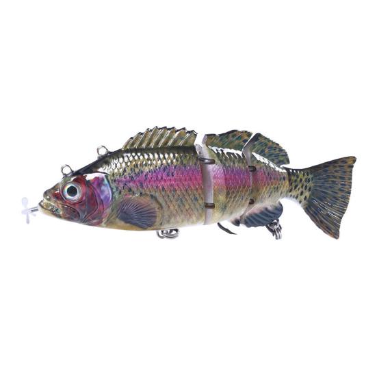 14CM/53G Electric Multi-Jointed Fishing Lure with Float USB Rechargeable LED Luminous Swimbait Robotic Artificial Bait Fishing Accessories
