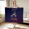 Atlanta Braves Print Flannel Blanket High Quality Warm Comfortable Cover for All Seasons Perfect for Gifts Home Decor