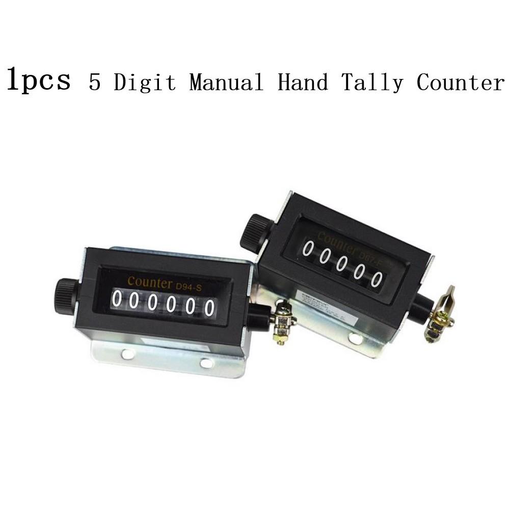 5 Digit Display Manual Hand Tally Counter Resettable Mechanical Clicker