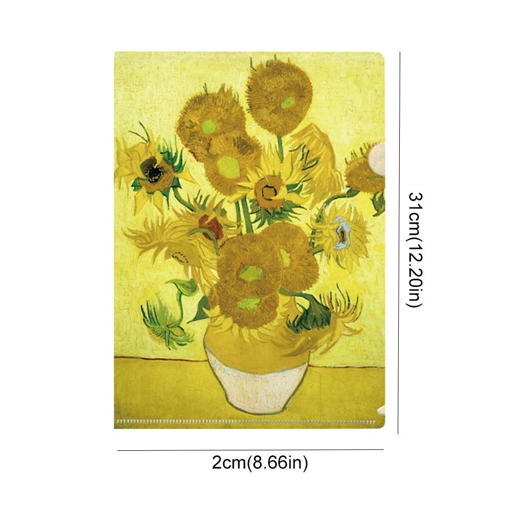 Папка-презентация Папка L-образной формы Серия «Забавные известные картины» Документы Органайзер для бумаги Сумка для хранения Папка для файлов A4 Настольный