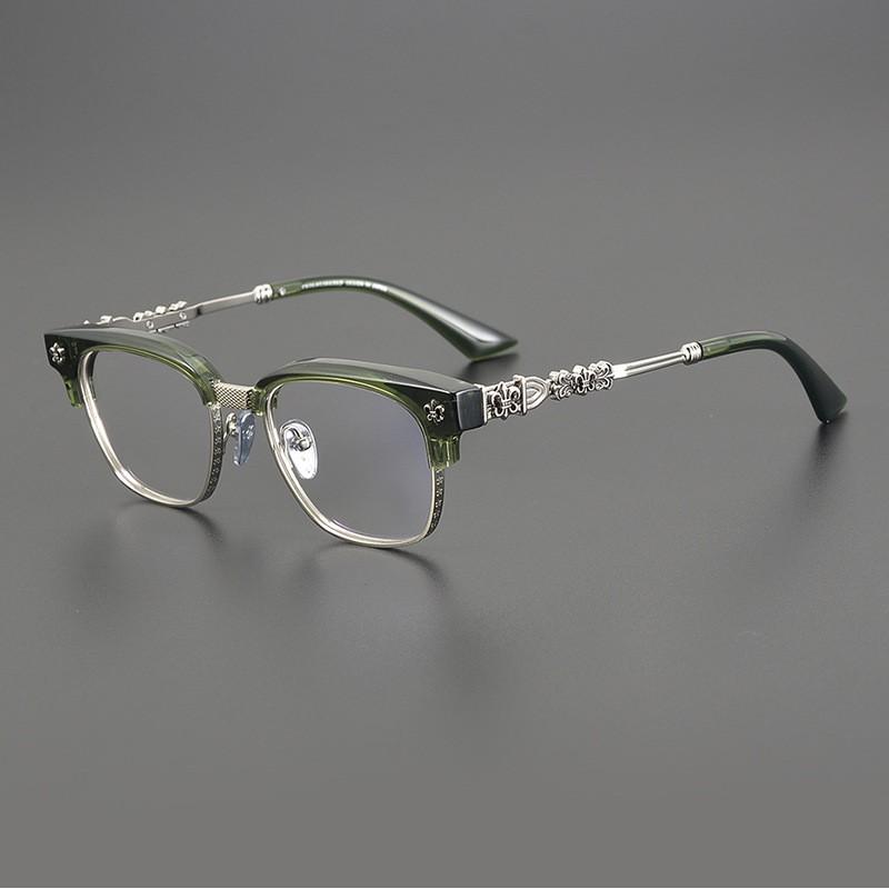 Pure Titanium Retro Eyeglass Frame Square Full Rim Classic Style Daily Wear