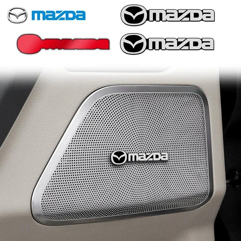 4 шт. Декоративная 3D алюминиевая эмблема-наклейка на автомобильный аудиоцентр для Mazda 3 CX3 CX4 CX5 CX7 CX8 CX9 CX30 RX7 Atenza Axela Аксессуары