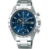 Мужские кварцевые часы-хронограф Seiko Selection SBTR023 Синий циферблат Календарь даты Нержавеющая сталь