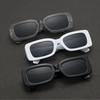 3pcs unisex vintage square PC glasses, stylish & versatile for men.