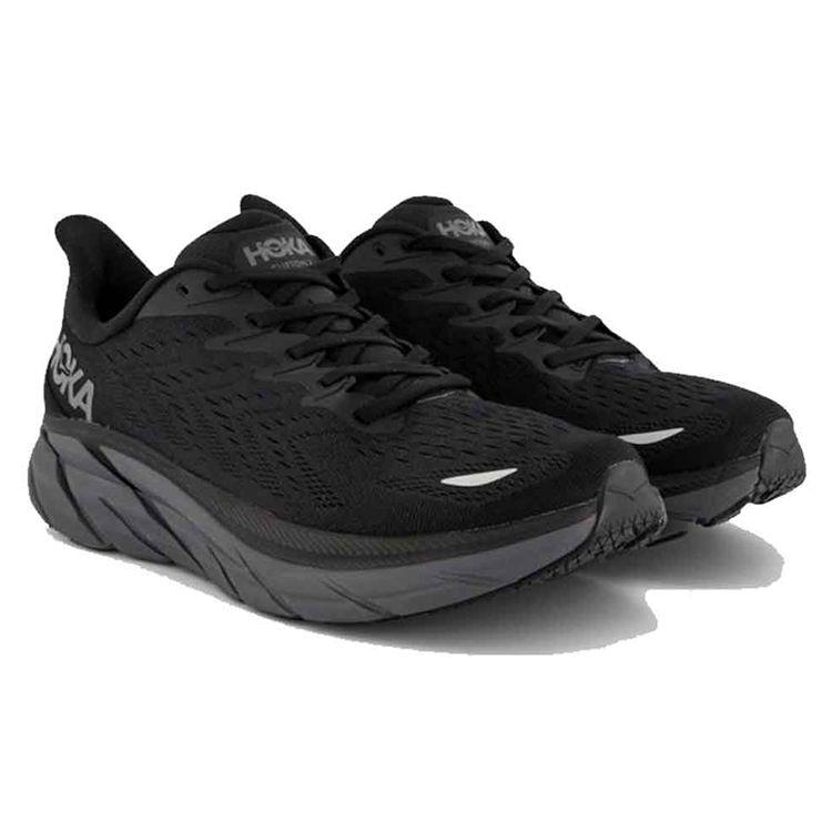 Hoka One One Clifton 8 Марафонные Беговые Кроссовки Тканевые Амортизация Нескользящие Износостойкие Низкие Беговые Кроссовки Женские Кроссовки Черные 1121375-BBLC