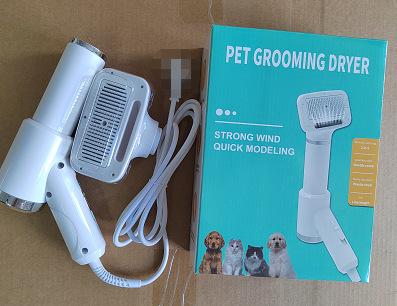3-in-1 Pet Hair Dryer Brush Ergonomic Handle Adjustable Temperature Pet Grooming Brush Pet Comb for Cats&Dogs Indoor Bath Shower