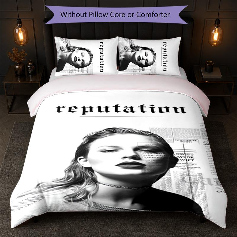 Taylor Swift Print 3Pcs Duvet Cover Set 1 Duvet Cover and 2 Pillowcases Soft Bed Linen For Household Bedroom